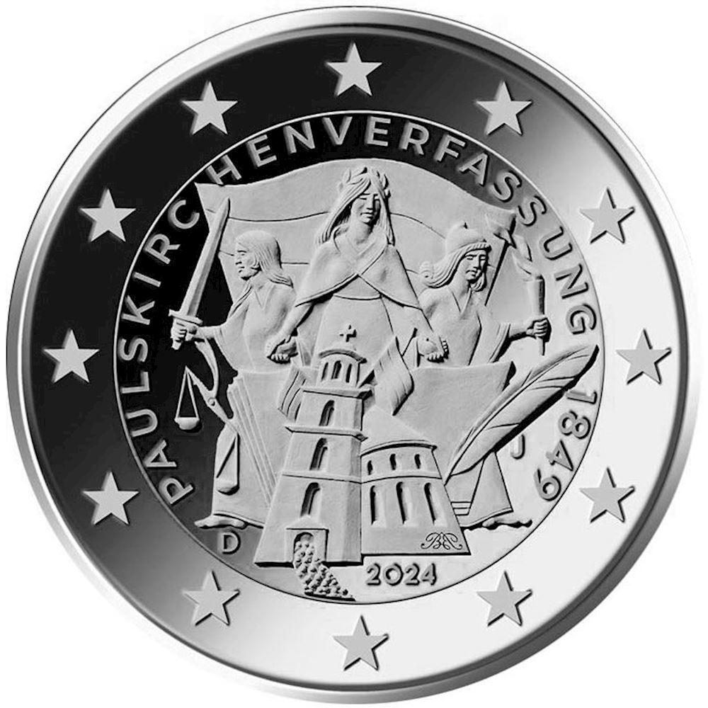 2 Euro GERMANIA 2024 COSTITUZIONE DELLA PAULSKIRCHE - 2 - Foto 4
