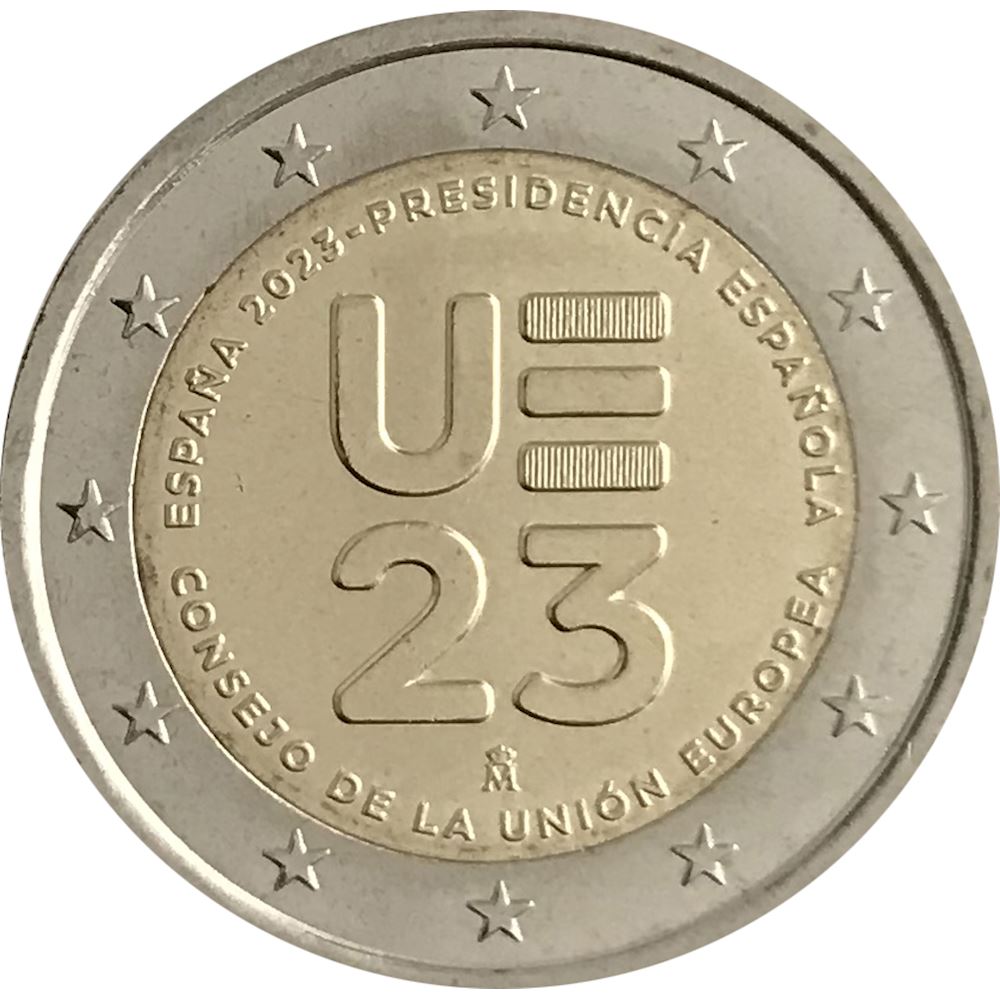 2 euro Spagna 2023 fdc Presidenza UE FdC 2023 - Euro commemorativi ...