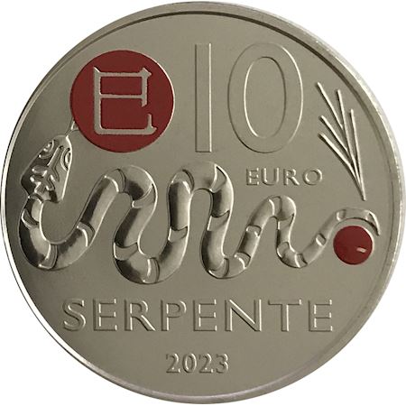 10 euro San Marino 2023 serie Calendario lunare cinese: Serpente 2023 - Euro  commemorativi, monete e francobolli rari - EuroAnticaPorta