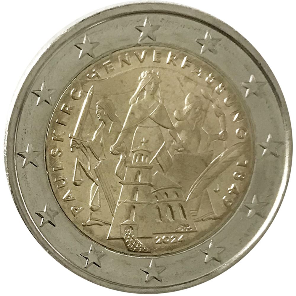 2 euro Germania 2024 zecca G fdc 175° anniversario della Costituzione