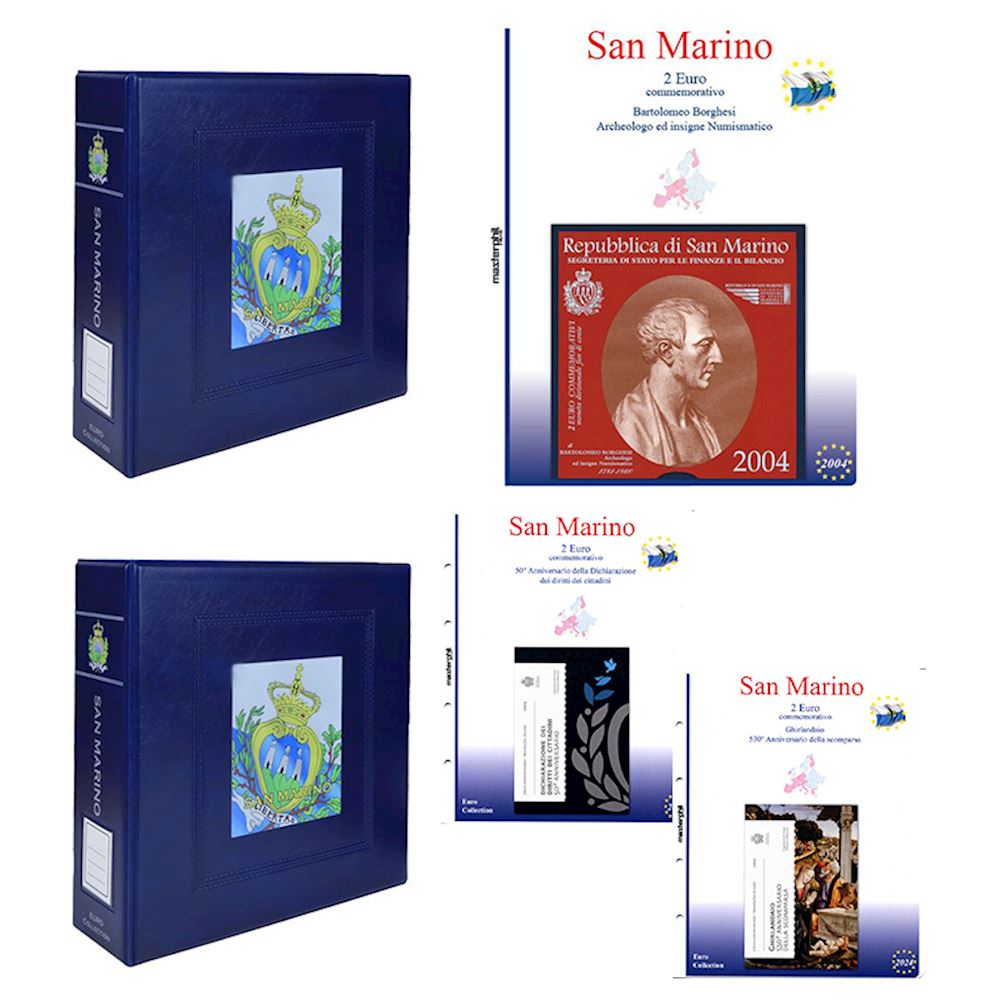 LINEA VISTA- Album Raccoglitore x 2 euro con custodia + pagine x 80 Monete (341