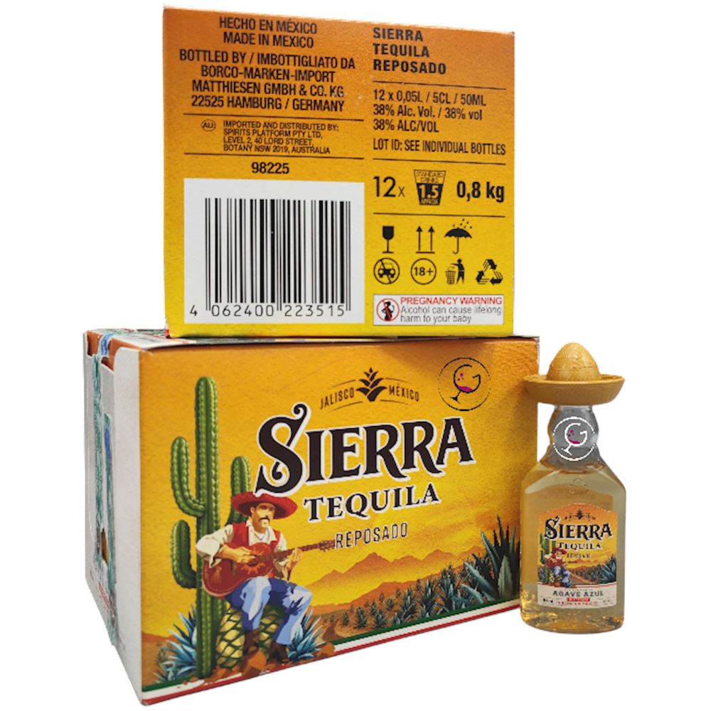 mignon TEQUILA SIERRA REPOSADO 38% ML.50x12pz PET - Giulianelli Premium  Beverage - Ingrosso Online