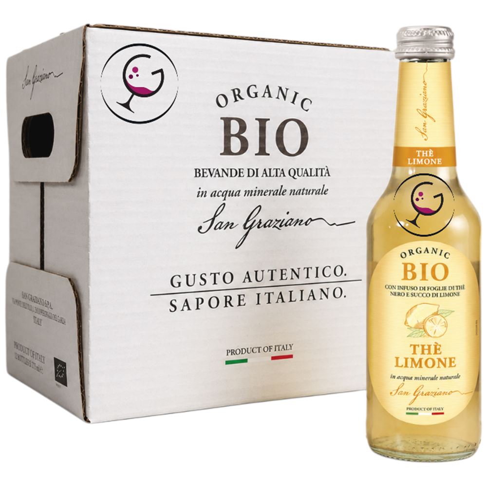 SAN GRAZIANO ORGANIC BIO ICE TEA LIMONE ML.275x12pz VAP # Food -  Giulianelli Premium Beverage