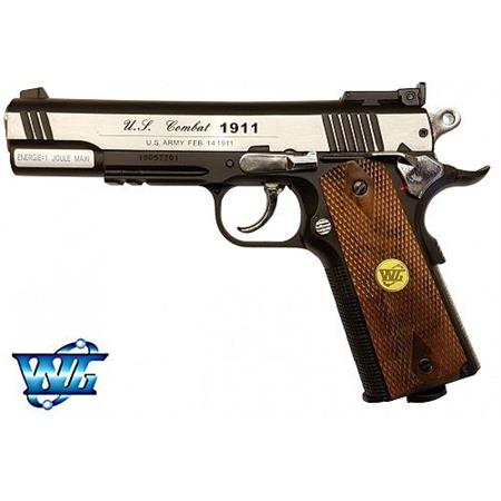 1911A1 CO2 SEMISCARRELLANTE FULL METAL T-WOOD (WG) PISTOLE CO2 SCARRELLANTI  - IlSemaforo