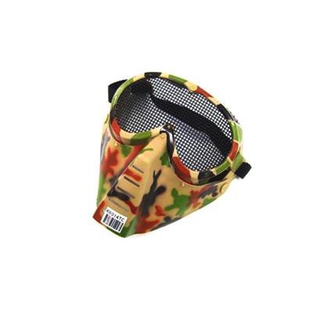 AIRSOFT MASK HALF FACE WITH NET BLACK KR001B