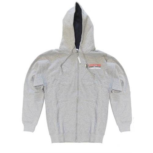patton-felpa-in-cotone-con-cerniera-e-cappuccio-grigia-con-logo