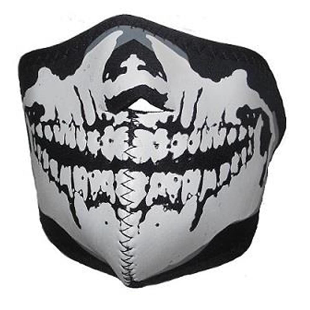 Maschera in Neoprene Teschio Skull 3D Nero Militare Protezione Viso  Antifreddo a Strappo 101 INC per Moto Biker SoftAir - PXPrato