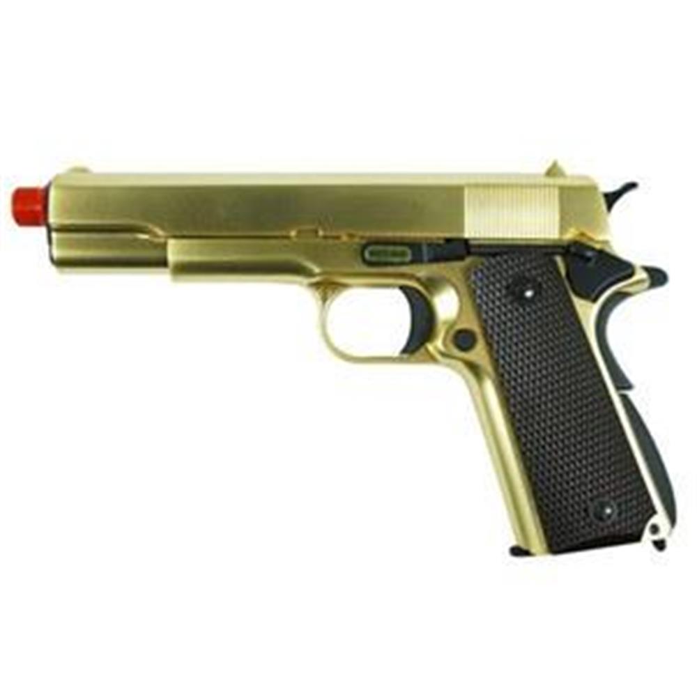 Pistola softair a gas modello colt 45 combat cromata con valigetta pistole  softair softair a green gas UHC