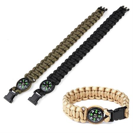 BRACCIALE IN PARACORD Militare lacci in Corda Nero Verde Tan