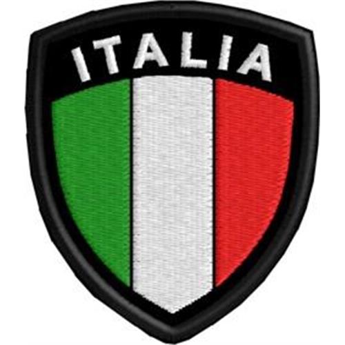 PATCH BANDIERA ITALIA TRICOLORE EMBROIDERY RICAMATO TERMOADESIVO cm 10 x 3