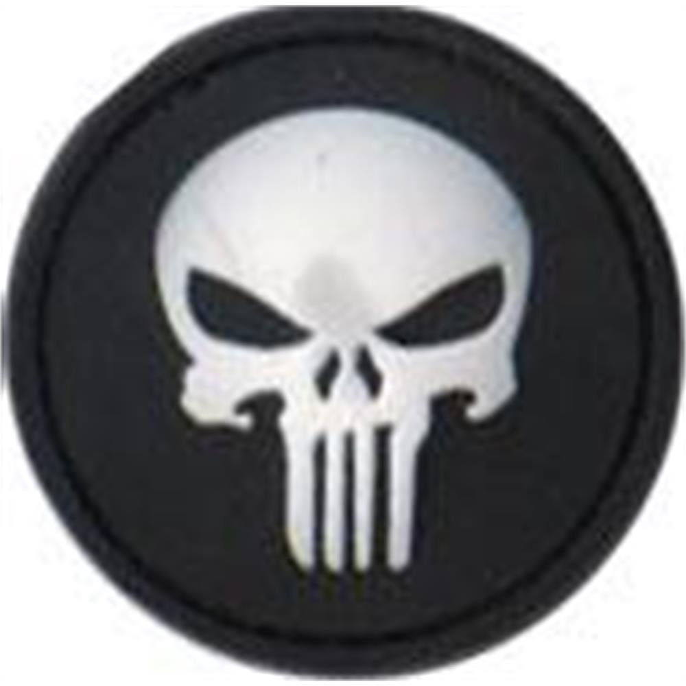 PATCH WHITE SKULL IN GOMMA CON VELCRO PATCH - IlSemaforo