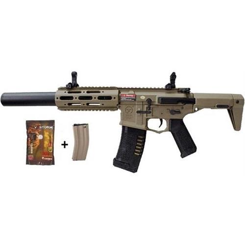 ares-m4-ris-honey-badger-assault-rifle-tan-con-pallini-e-caricatore