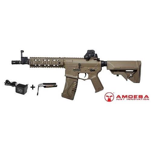 ares-m4-ris-cqb-tan-amoeba-cg-002-con-batteria-e-carica-batteriea