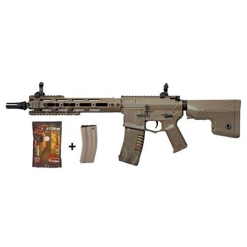 ares-amoeba-m4-ris-cqb-tan-long-barel-con-pallini-e-caricatore