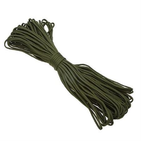 Corda Cordino Modello Paracord Commando Rope Colore Nero Rotolo da 60 Metri  da 3 mm Fosco Art.319438