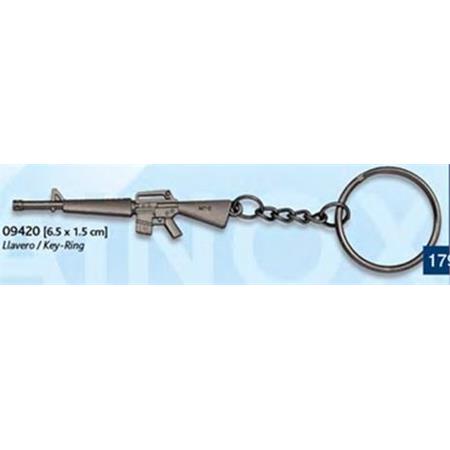 QIDUDZ 1/4 Scala Mini M416 Fucile Metallo Arma Modello Portachiavi - Foto 10