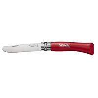 OPINEL INOX 7 JUNIOR ROUGE PUNTA TONDA CON BLOCCOLAMA COLTELLI TASCABILI -  IlSemaforo