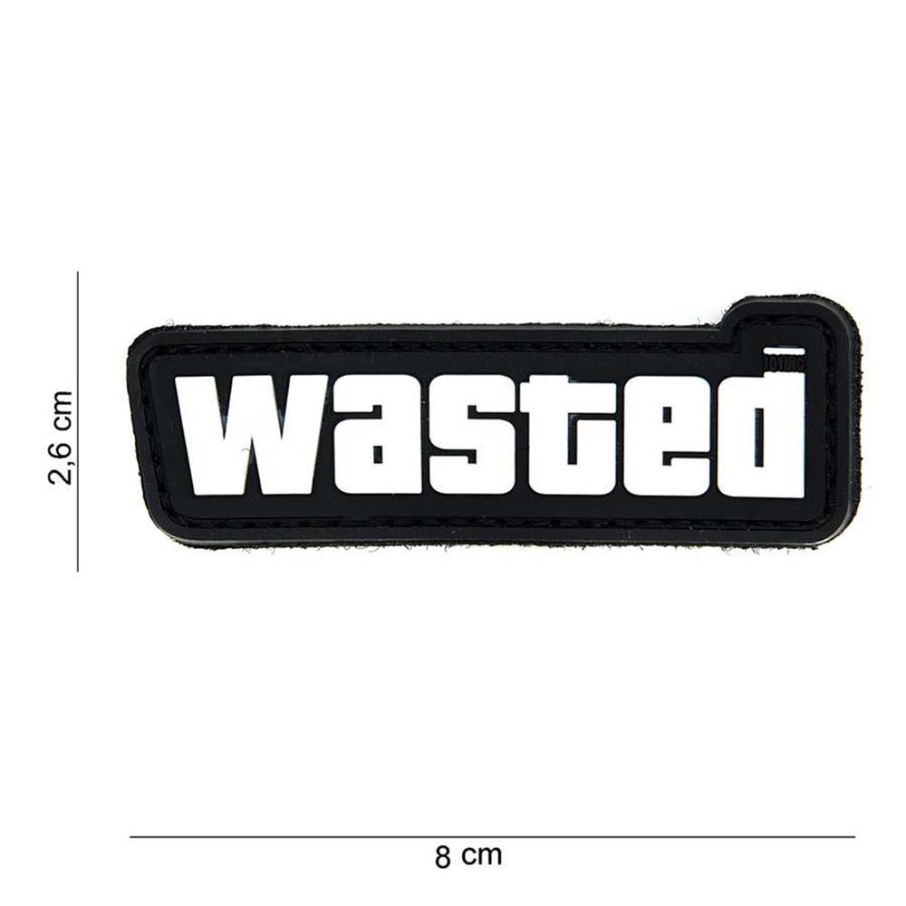 PATCH 3D IN PVC CON VELCRO WASTED NERO PATCH - IlSemaforo