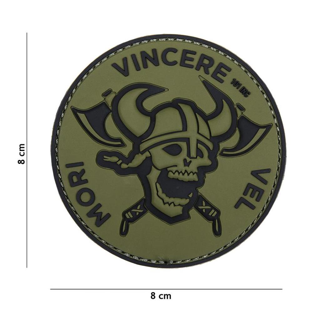 Skull Fluo 3D PVC patch black background with velcro, Airsoft