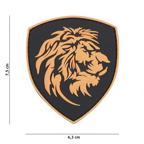 patch-3d-in-pvc-con-velcro-leone-arancione