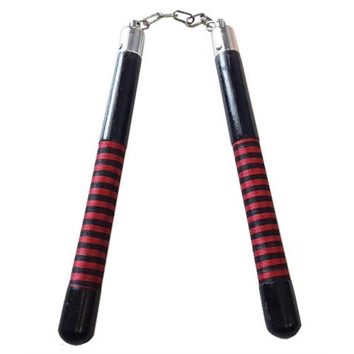 v-storm-nunchaku-in-legno-nero-e-rosso