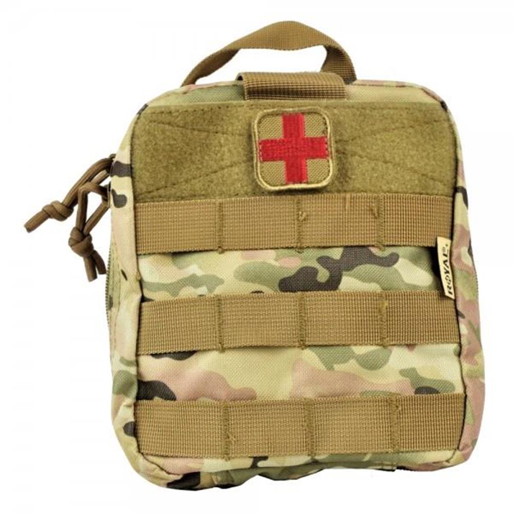 Tasca MEDICA Kit Primo Soccorso COMPLETA Esercito Molle Militaria Militare  ROSSO