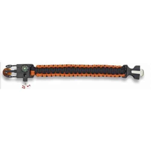 bracciale-paracord-arancio-nero-bussola-acciarino-e-fischietto