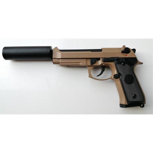b92sf-elite-gas-scarrellante-full-metal-tan-con-silenziatore