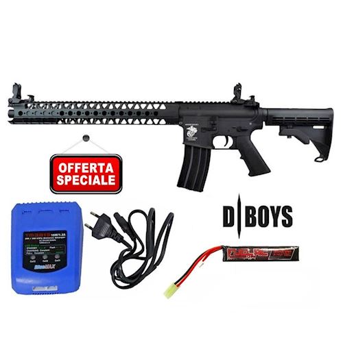 M4A1 ARMALITE BATTERIA/CARICABATT VSPACK CARICATORE E PALLINI KIT RISPARMIO  FUCILI ELETTRICI - IlSemaforo