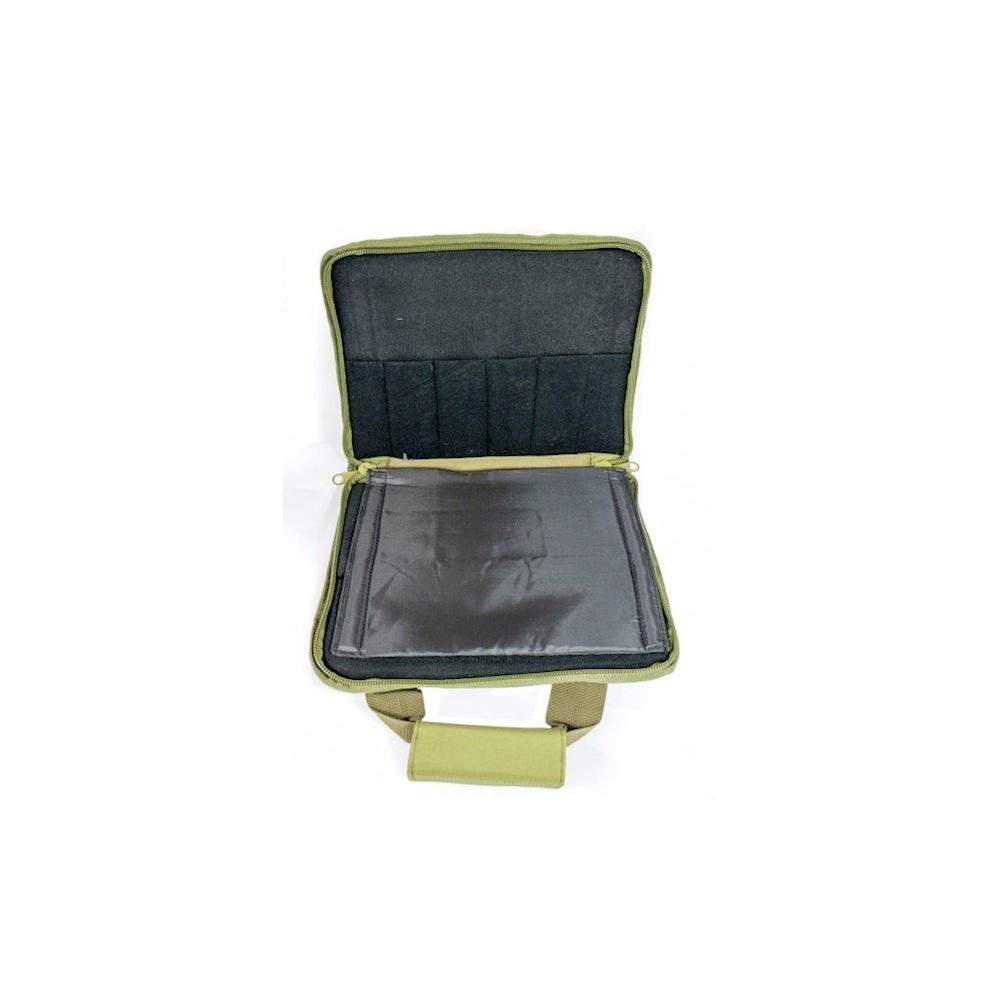 CUSTODIA IMBOTTITA PORTA PISTOLA VERDE CON ZIP SACCHE/BORSE - IlSemaforo