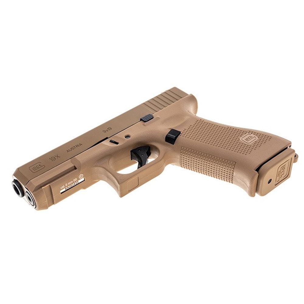 GLOCK G19X TAN GBB GREEN GAS BLOWBACK PISTOLS - IlSemaforo