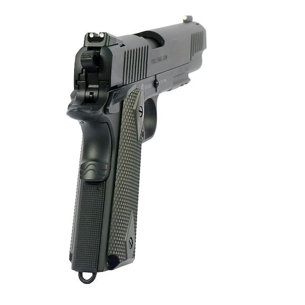 COLT 1911 A1 RAIL GUN BLACK CO2 SCARRELLANTE FULL METAL PISTOLE CO2  SCARRELLANTI - IlSemaforo