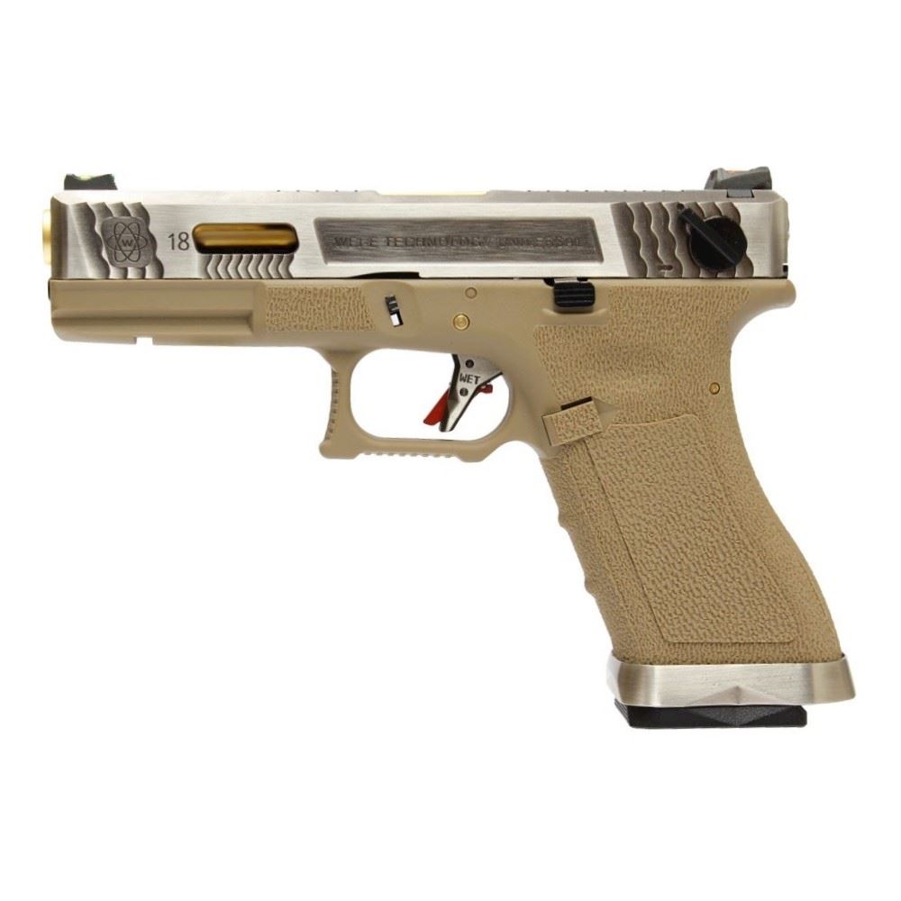 REPLICA GBB PISTOLA G18 KJ WORKS KP-18 TAN