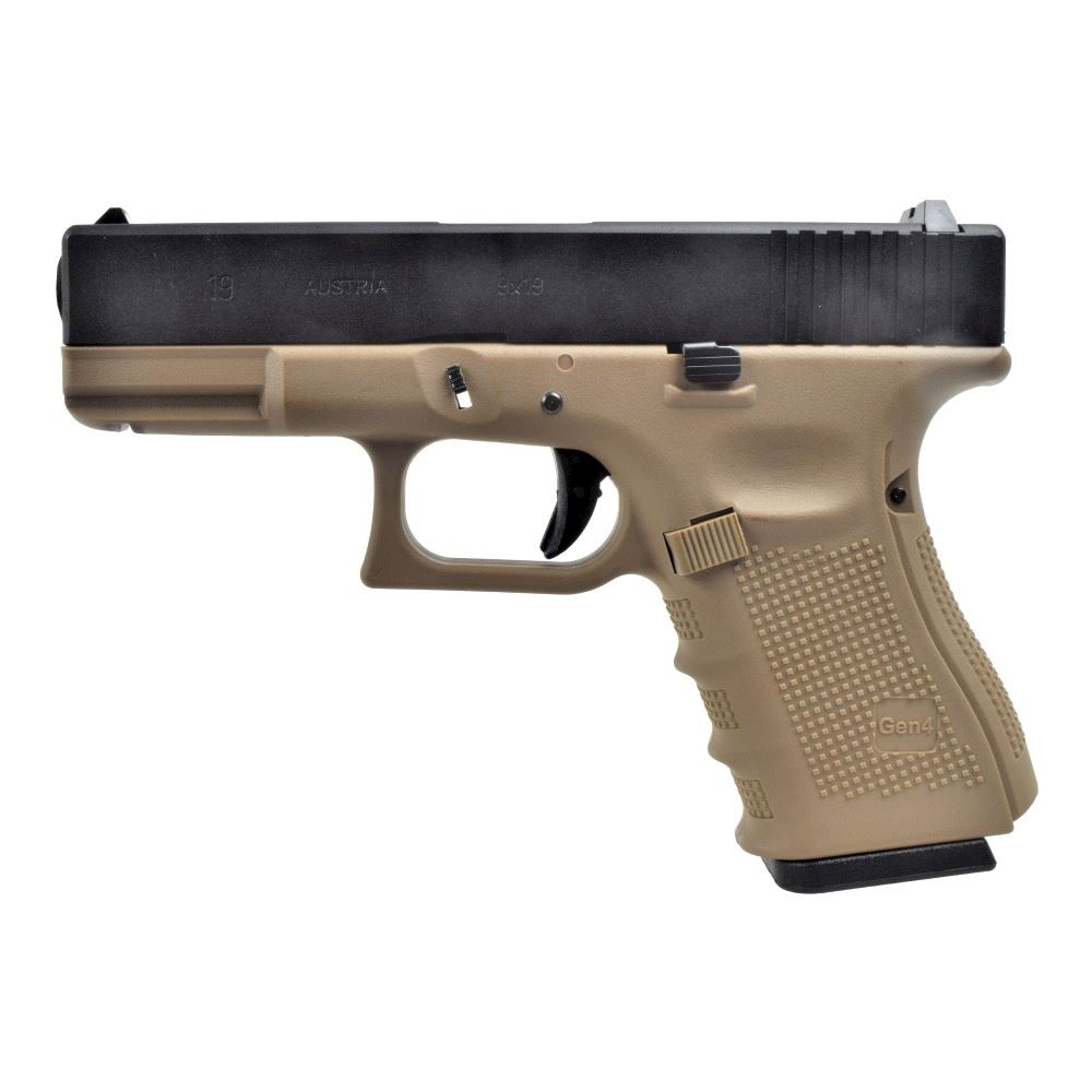 GLOCK G19X TAN GBB GREEN GAS BLOWBACK PISTOLS - IlSemaforo