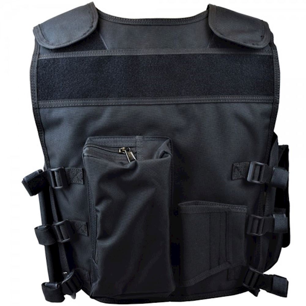 Vendita Gilet tattico viper nero con 7 tasche e fondina, vendita online Gilet  tattico viper nero con 7 tasche e fondina