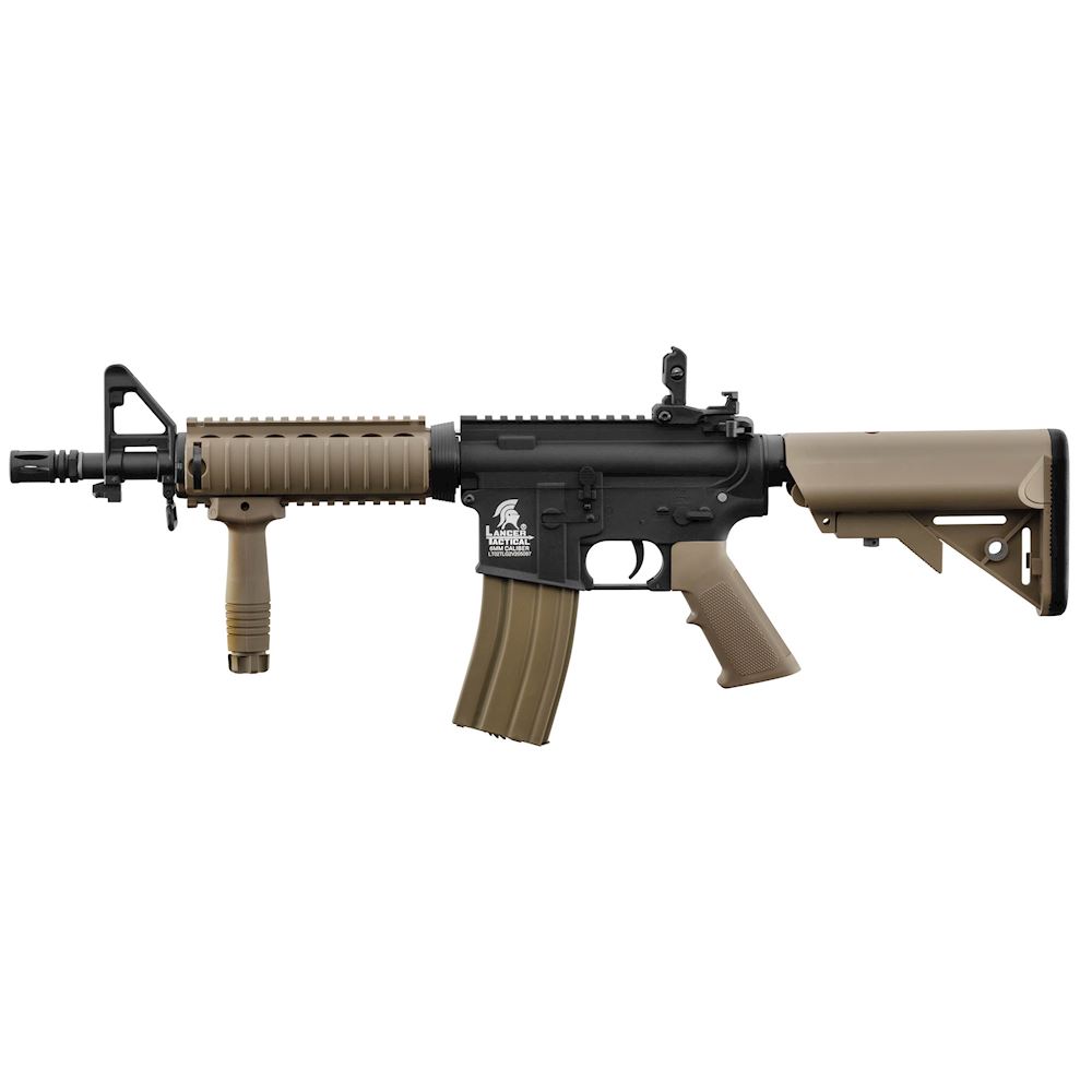 M4 CQB LANCER TACTICAL BLACK/TAN PROFESSIONAL ELECTRIC RIFLES