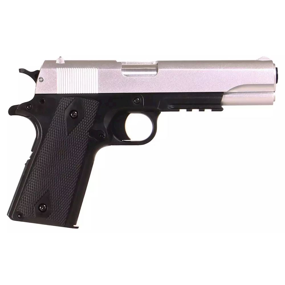 COLT 1911 SPRING OPERATION SILVER/BLACK SPRING PISTOLS - IlSemaforo