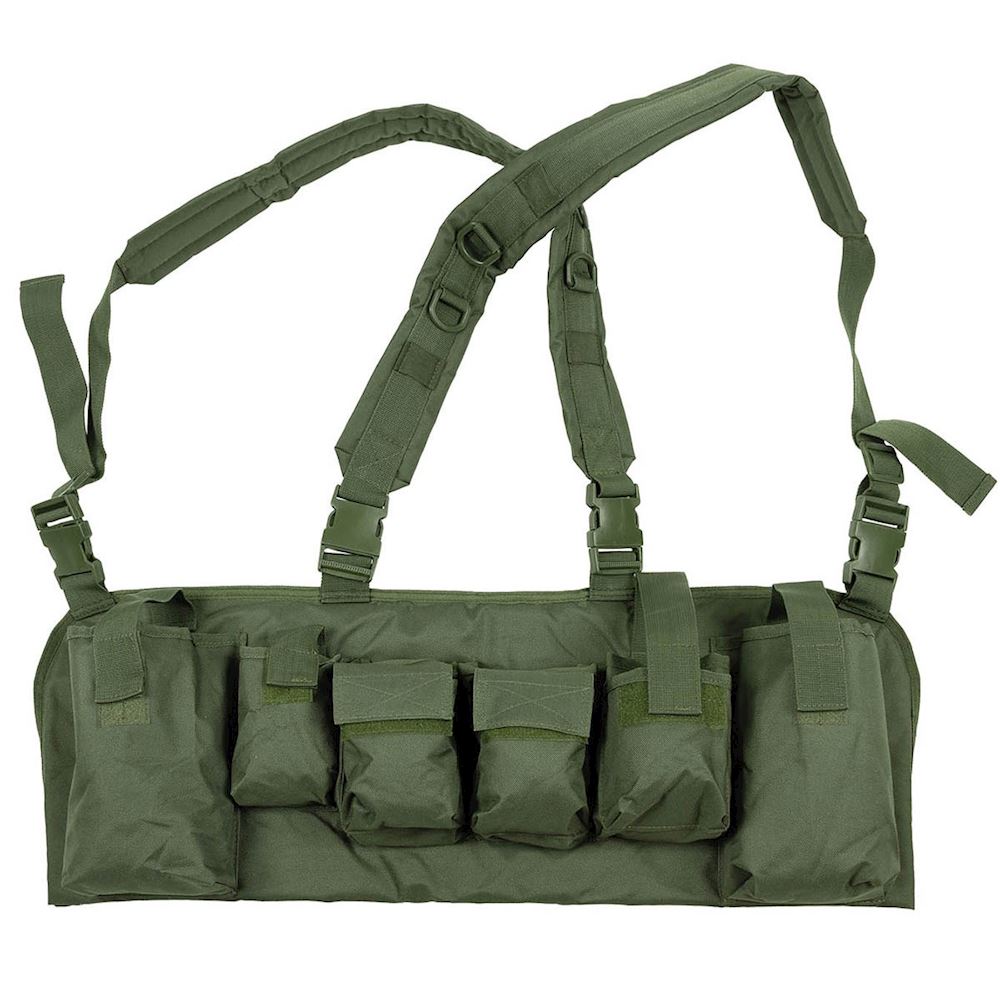 MFH CHEST RIG CON 9 TASCHE VERDE CORPETTI TATTICI - IlSemaforo