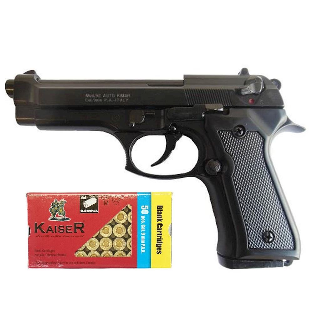 BRUNI GUNS BLANK PISTOL GAP CALIBER 9MM DESERT + 50-ROUND BLANK PACK  (BR-1401D)