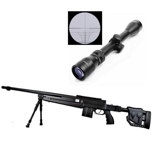 WELL - Réplique Sniper MB4415D, Pack Complet, Spring - Safe Zone Airsoft