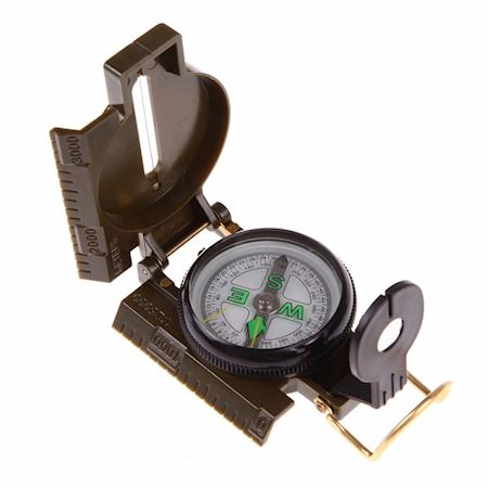 BUSSOLA MILITARE MILITARY COMPASS MFH MODELLO USA CORPO IN METALLO