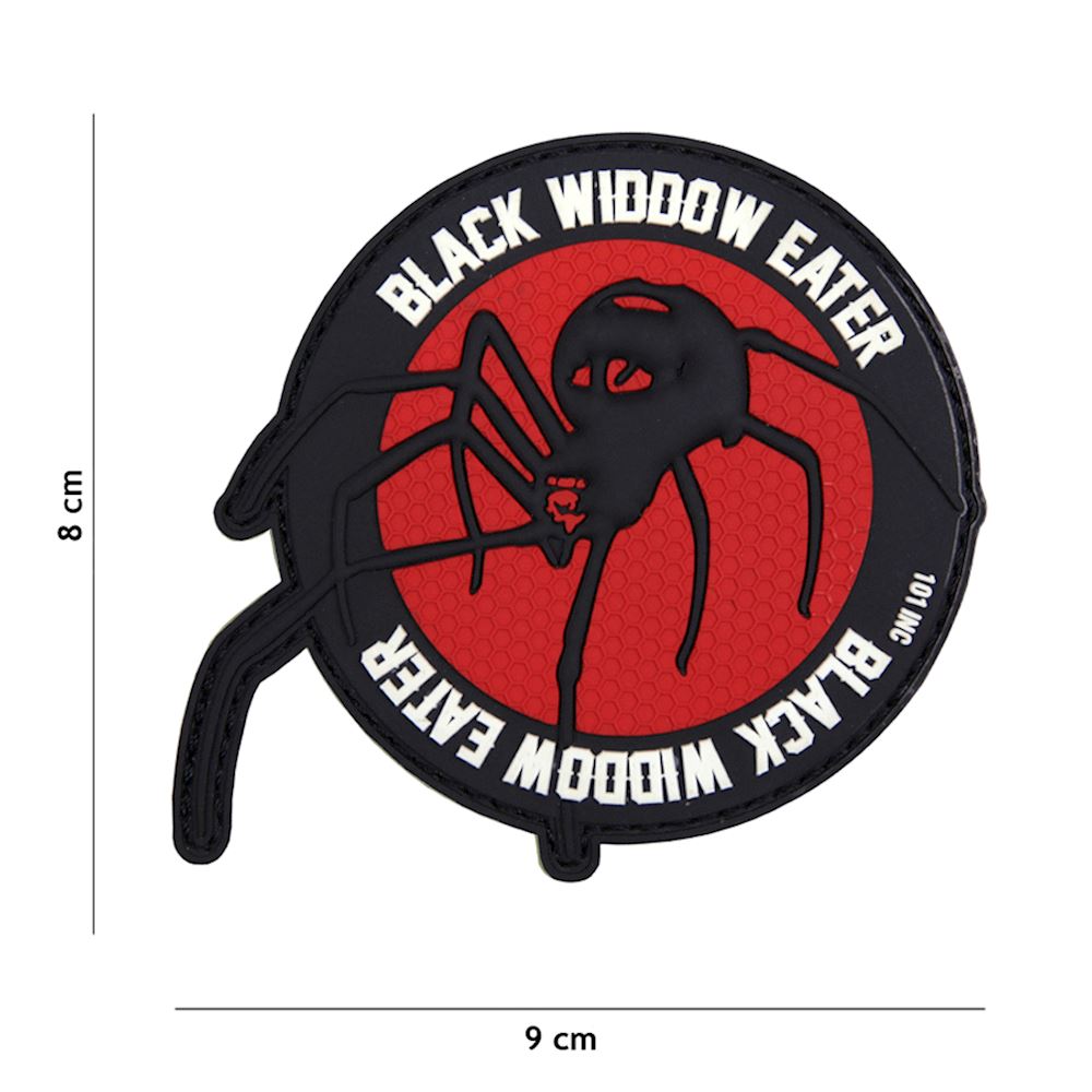 PATCH 3D IN PVC CON VELCRO BLACK WIDDOW EATER PATCH - IlSemaforo