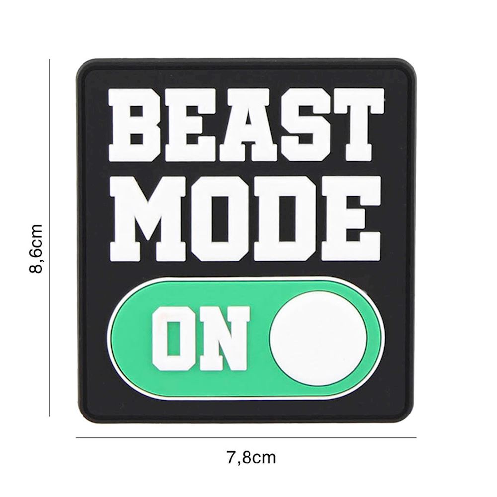 Beast Mode Activated - 2x3 Patch, Black