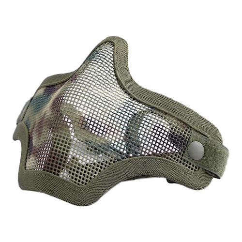 Masque Grillage Stalker Support Casque WoSport Olive - WO-MA45V