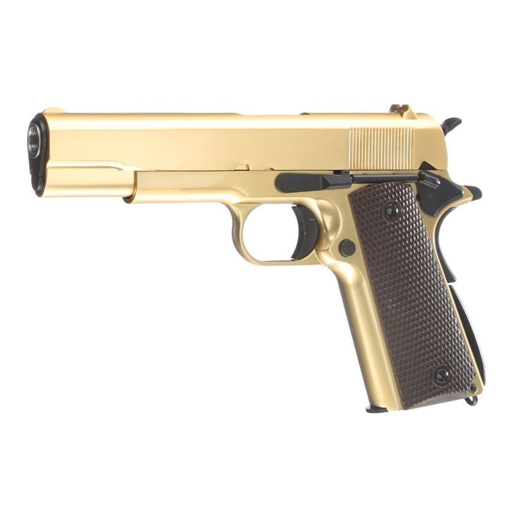 Pistola Gas M1911 ORO Professional Scarrellante Full Metal WE Green Gas -  Antica Porta del Titano: armeria a San Marino e softair shop online