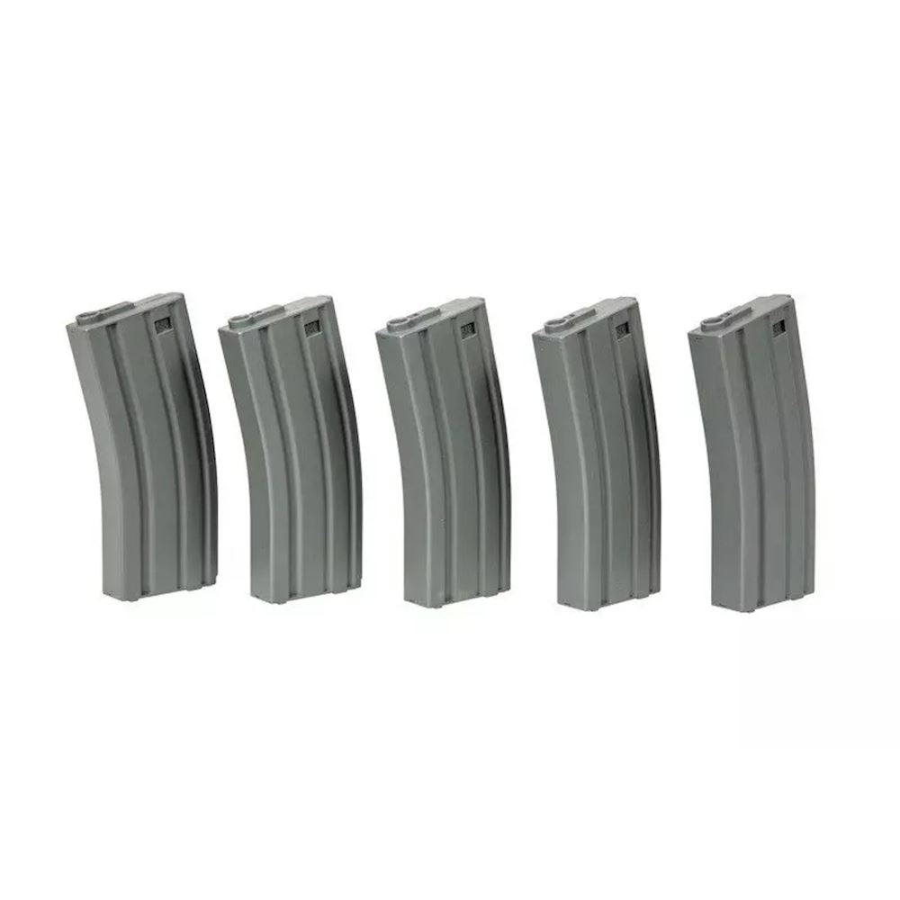 SET OF 5 MID-CAP MAGAZINE 140BB FOR SERIES M16 / M4 / SCARL SET OF 5 MID-CAP MAGAZINE 140BB FOR SERIES M16 / M4 / SCARL