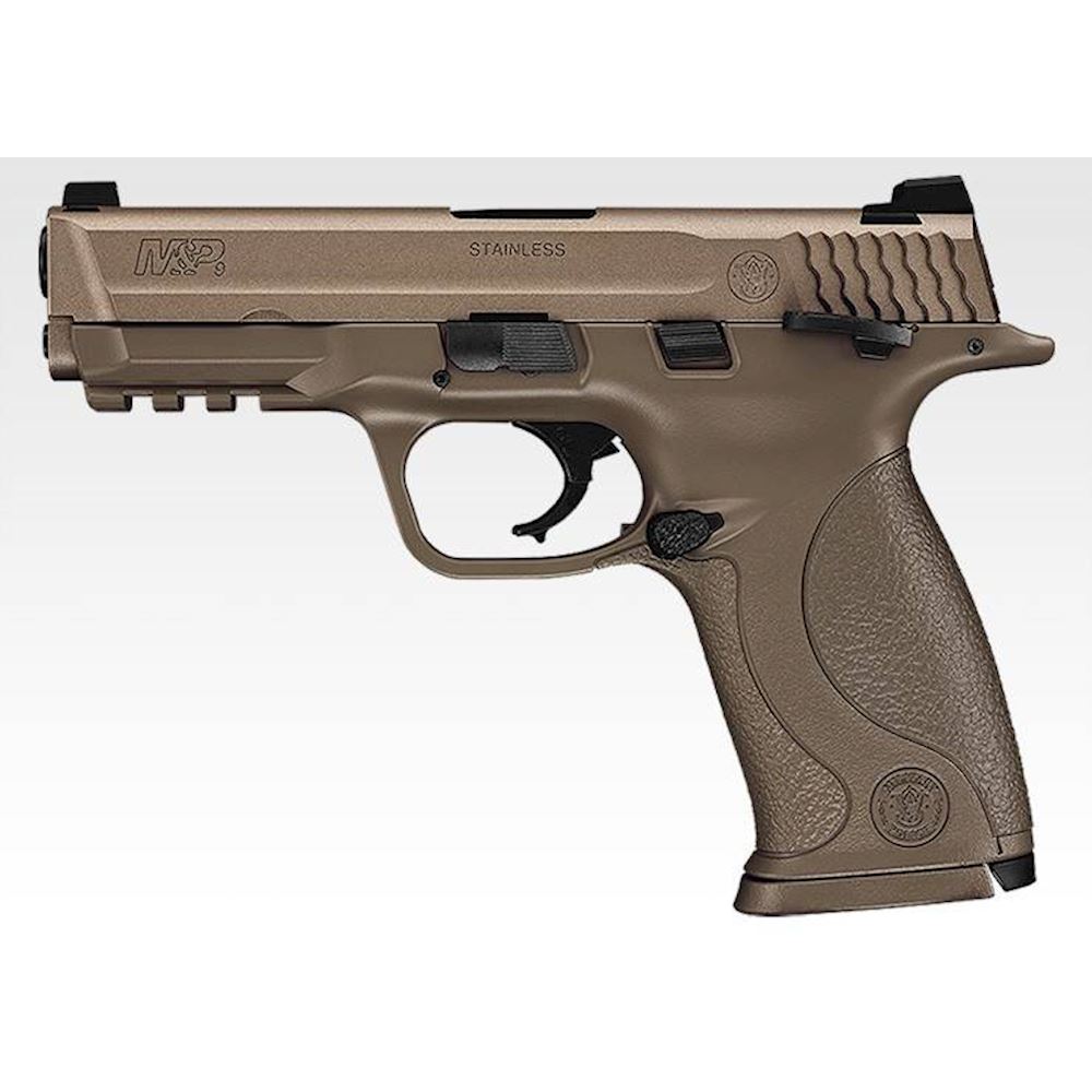 S&W M&P9 V CUSTOM TAN SCARRELLANTE MARUI PISTOLE GREEN GAS