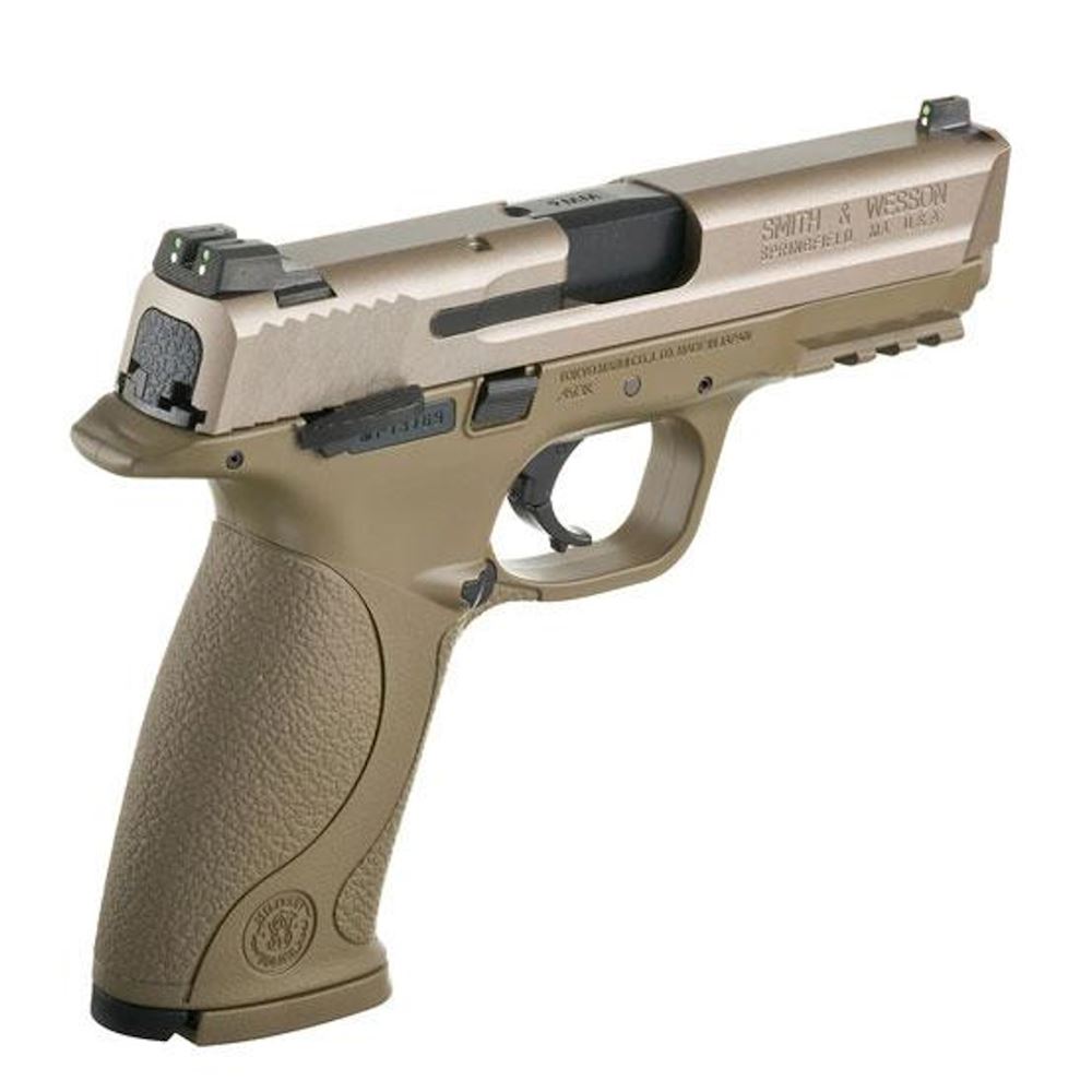 S&W M&P9 V CUSTOM TAN SCARRELLANTE MARUI PISTOLE GREEN GAS