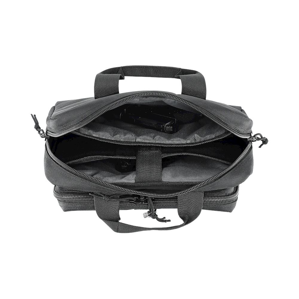 GOBUROS Borsa Tattica Da Tiro Per 2 Pistole, 12 Slot Per Caricatori, Nylon Resistente, Cerniere Bloccabili, Tracolla Imbottita, Perfetta Per Poligono, Caccia E Trasporto Sicuro