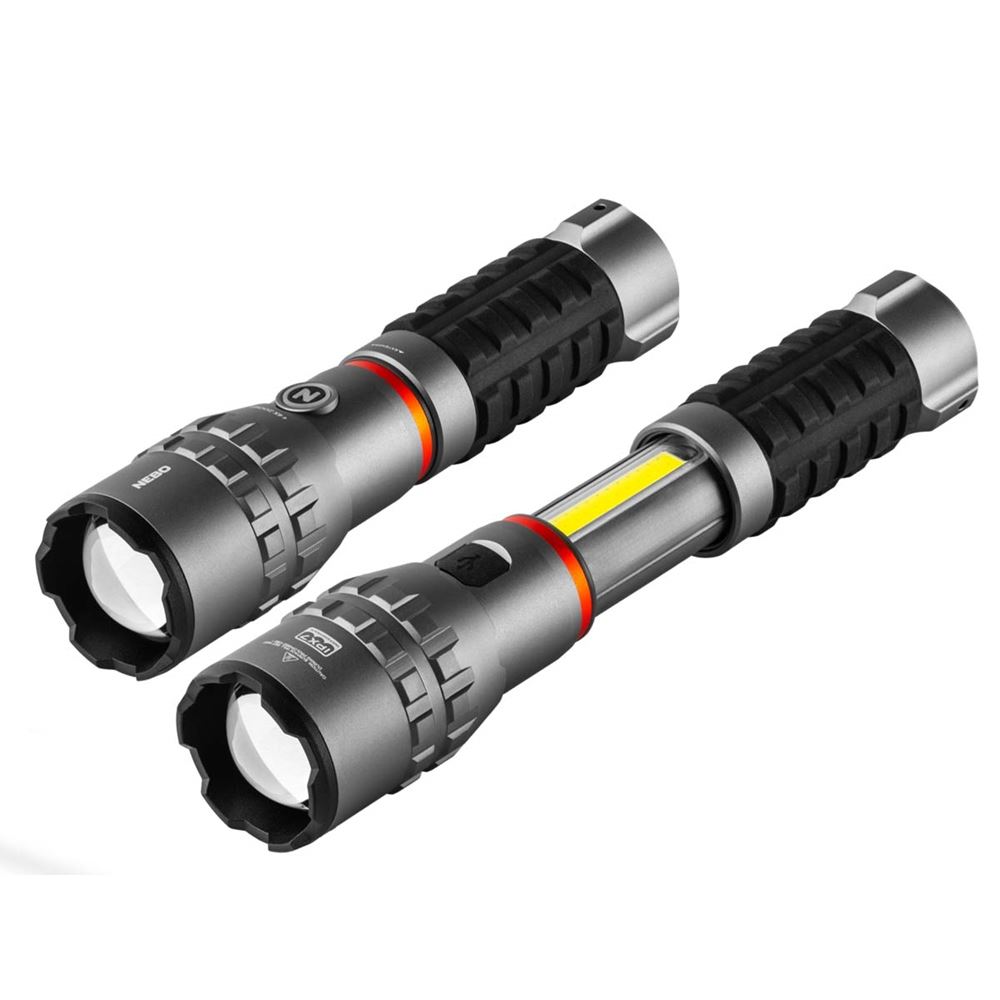 Torcia LED Alta Luminosità Alluminio Ultra Compatta Batteria Ricaricabile Via Usb